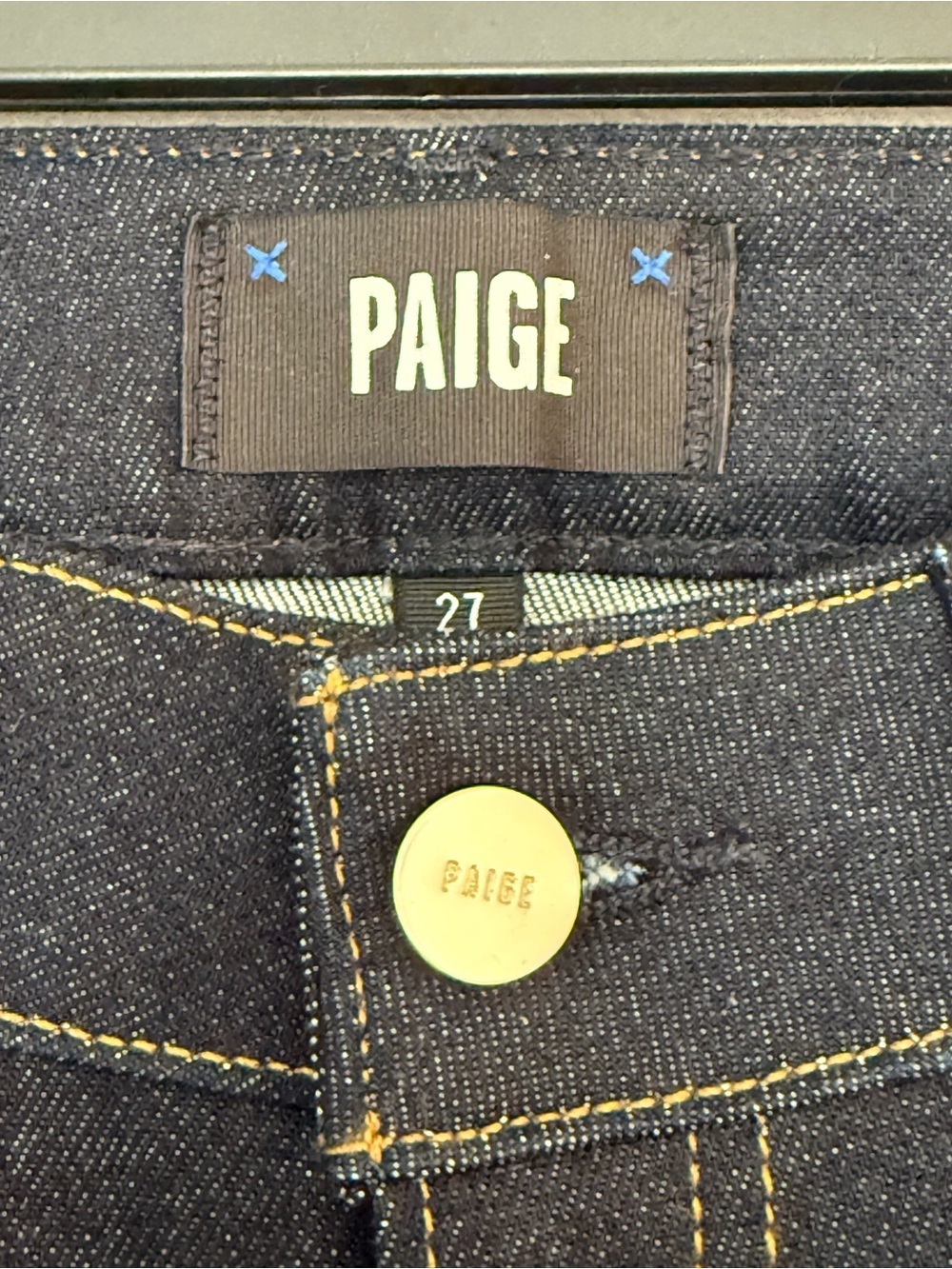 PAIGE Dark Wash High Rise Flare Jeans Wide Leg Retro Denim - Picture 6 of 13